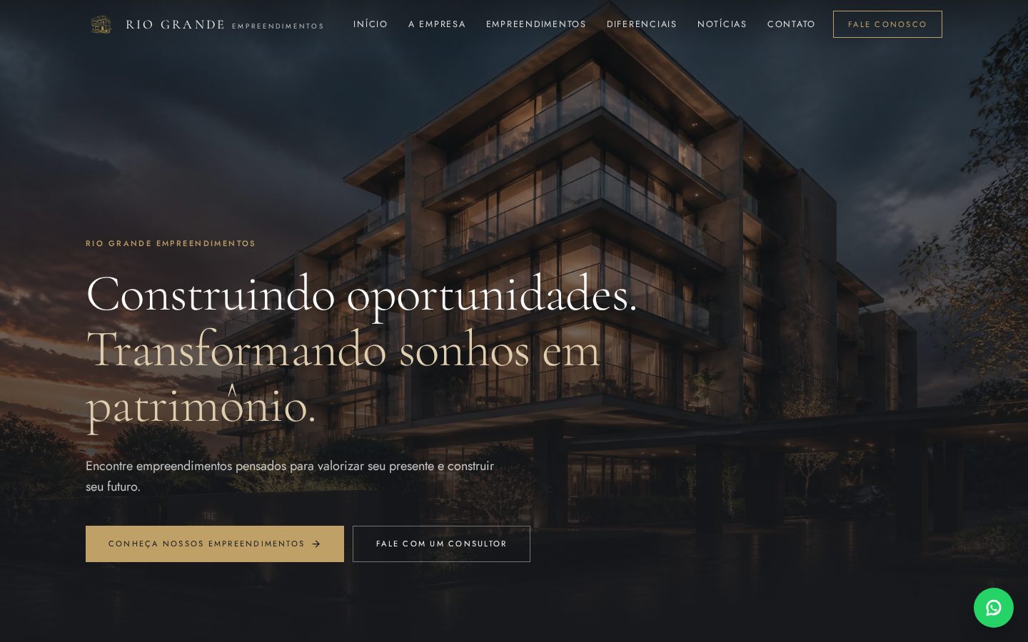 Prévia do site Rio Grande Elevate